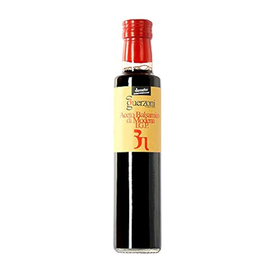 Aceto Balsamico di Modena igp GUERZONI - Confezione da: 3 Bottiglie da 500 ml - Serie Rosso - Biologico, Biodinamico (demeter), Vegano, Vegetariano, Senza OGM – Acidità 6% 811915548