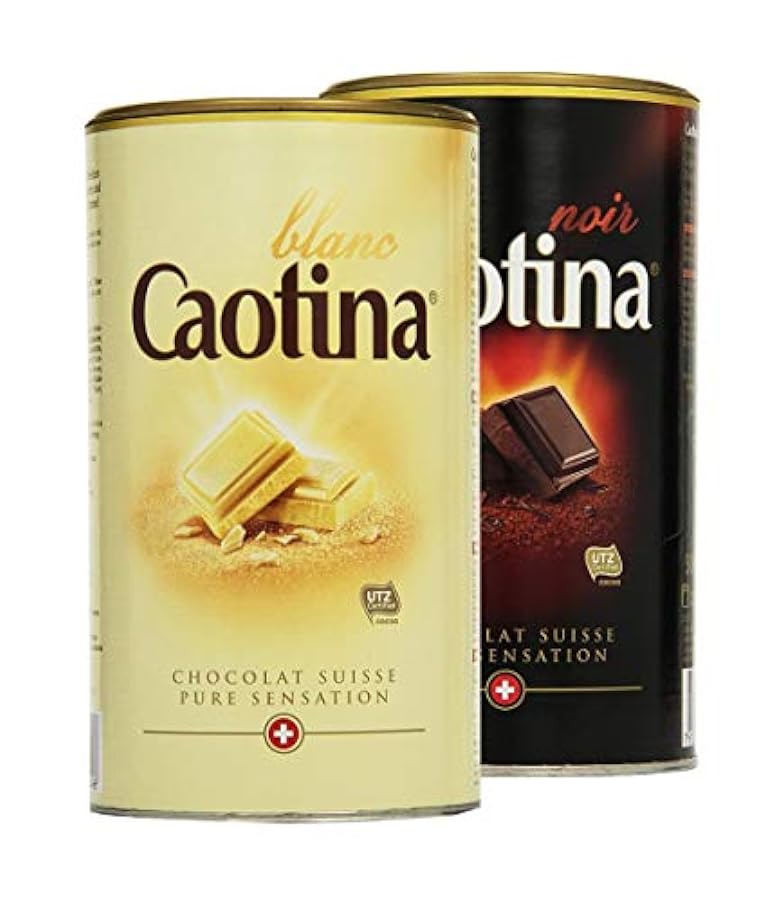 Scatola di cioccolato originale Caotina noir + blanc, confezione da 2, (2x500g) 13957844