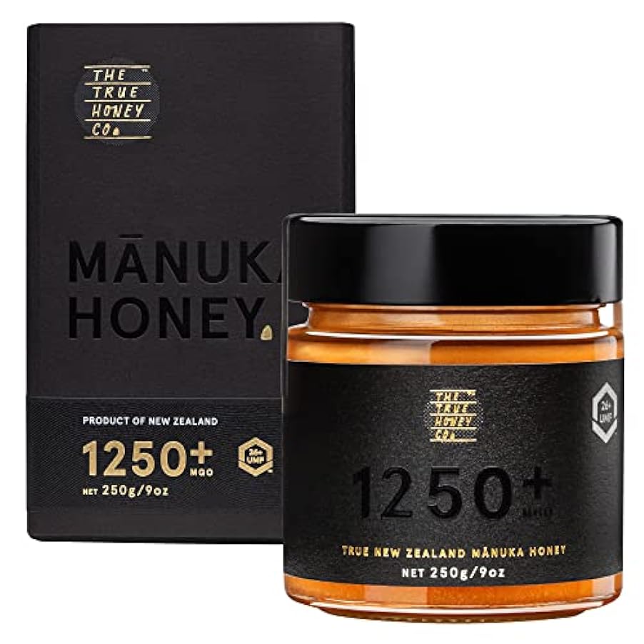 The True Honey Co. Manuka Miele MGO 1250+ (UMF 26+) - 250 g - certificato UMF -L´esclusivo, altamente premiato originale dalla Nuova Zelanda 387787220