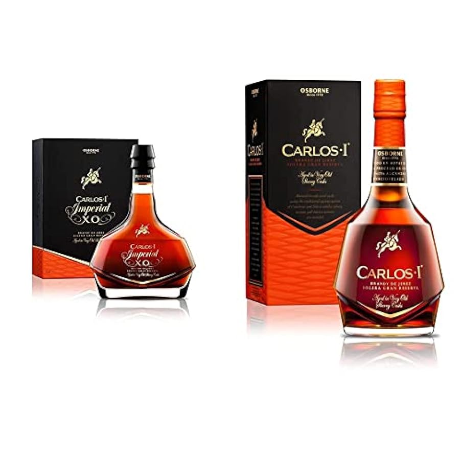Osborne Carlos Imperial Brandy, 700 ml & Brandy De Jerez con Confezione Regalo, 700ml 957482314