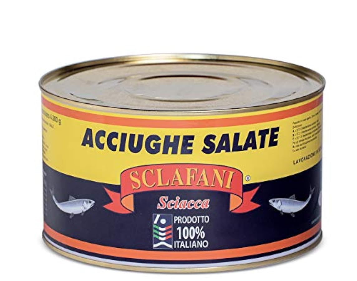Acciughe Salate di Sciacca Intero 100% artigianali 5 Kg. in Lattina 766479915