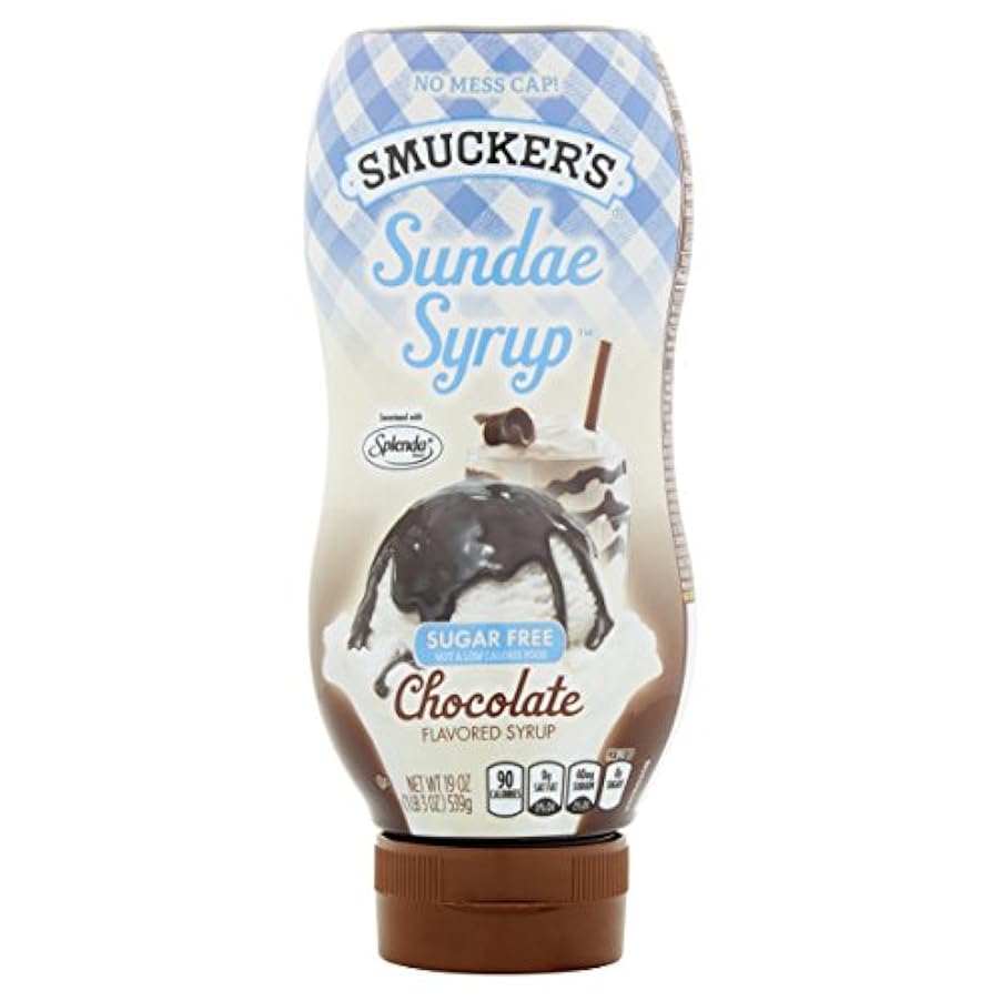 3 Pack di Smuckers Sundae Sugar Free Chocolate Sciroppo aromatizzato, 238,6 g Ea, Family Size 800431897