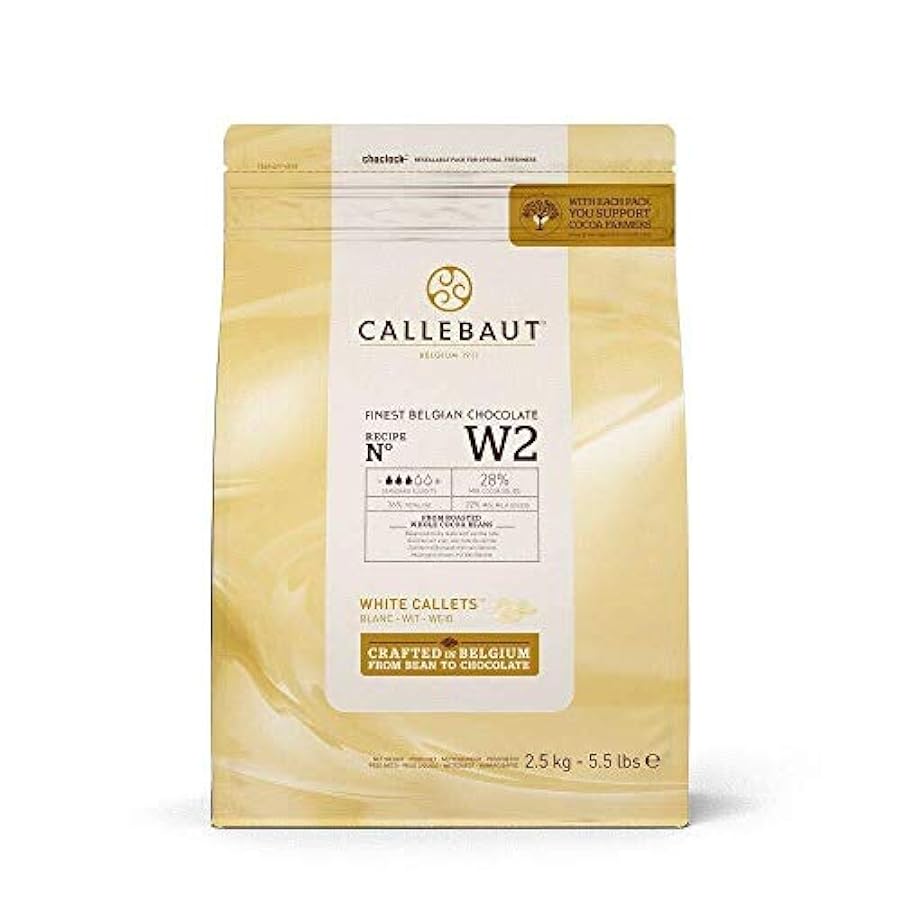 Callebaut - Glassa di Couverture Callets di Cioccolato Bianco - 2,5kg 228514029
