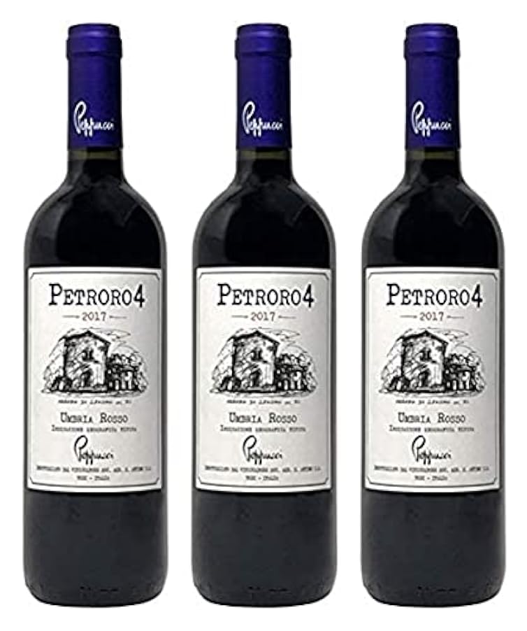 PETRORO 4 Rosso Umbria IGT - 3 Bottiglie 701937043