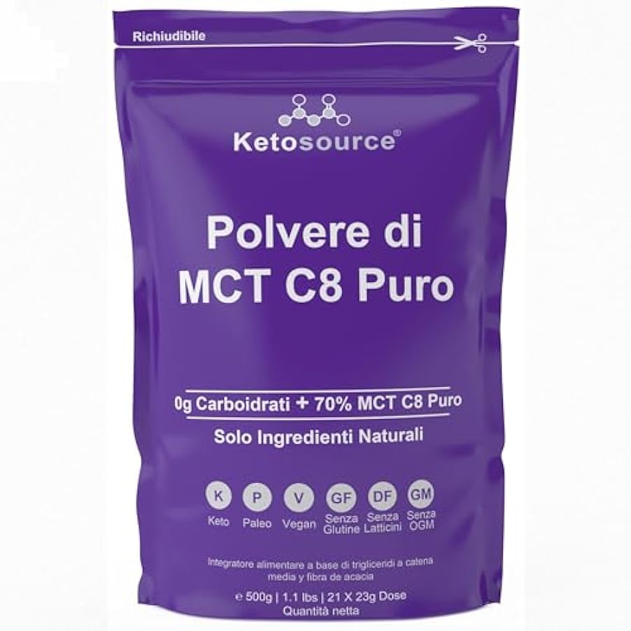 Polvere MCT C8 Pura | Boost chetonico 4X rispetto ad al