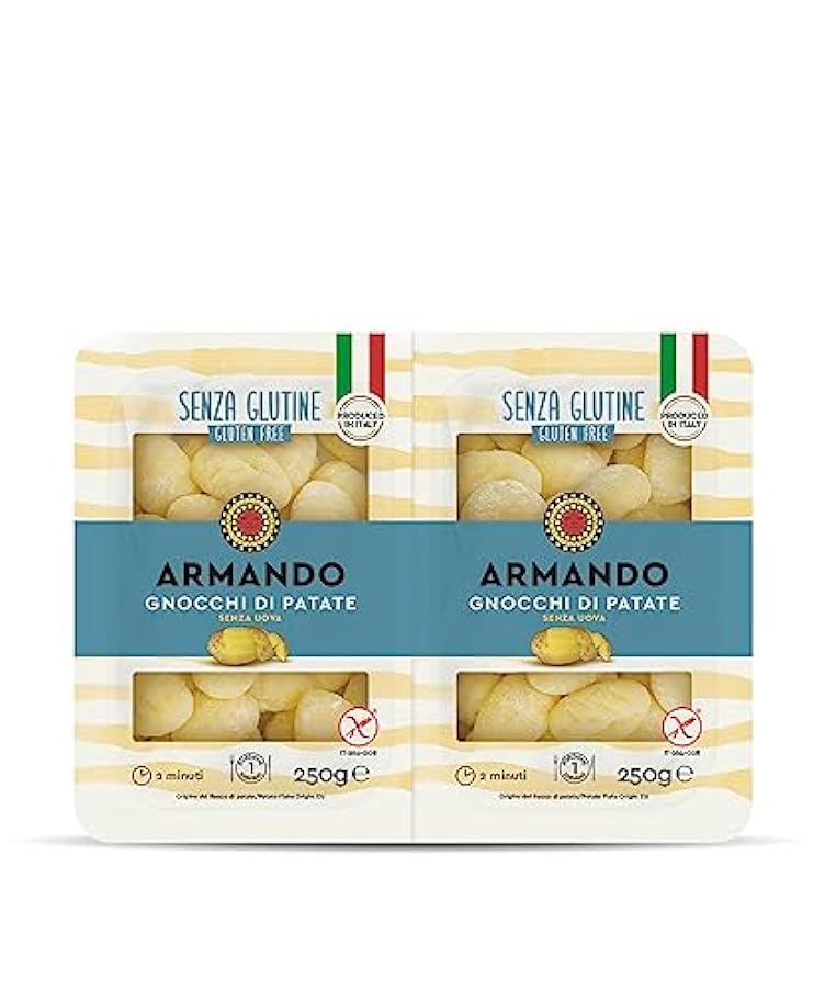 Armando, Gli Gnocchi Gluten Free, Gnocchi di patate senza Glutine e Uova - 11 confezioni da 500 gr 458375526
