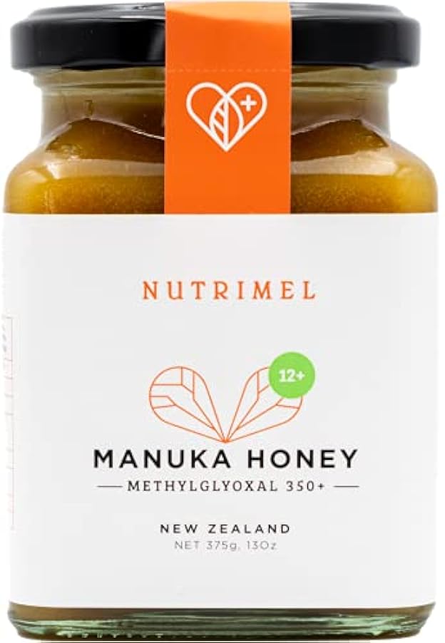NUTRIMEL Miele de Manuka 12+ (MGO 350+) testato e certificato | 100% puro Nuova Zelanda | (12+, 375g) 649496866